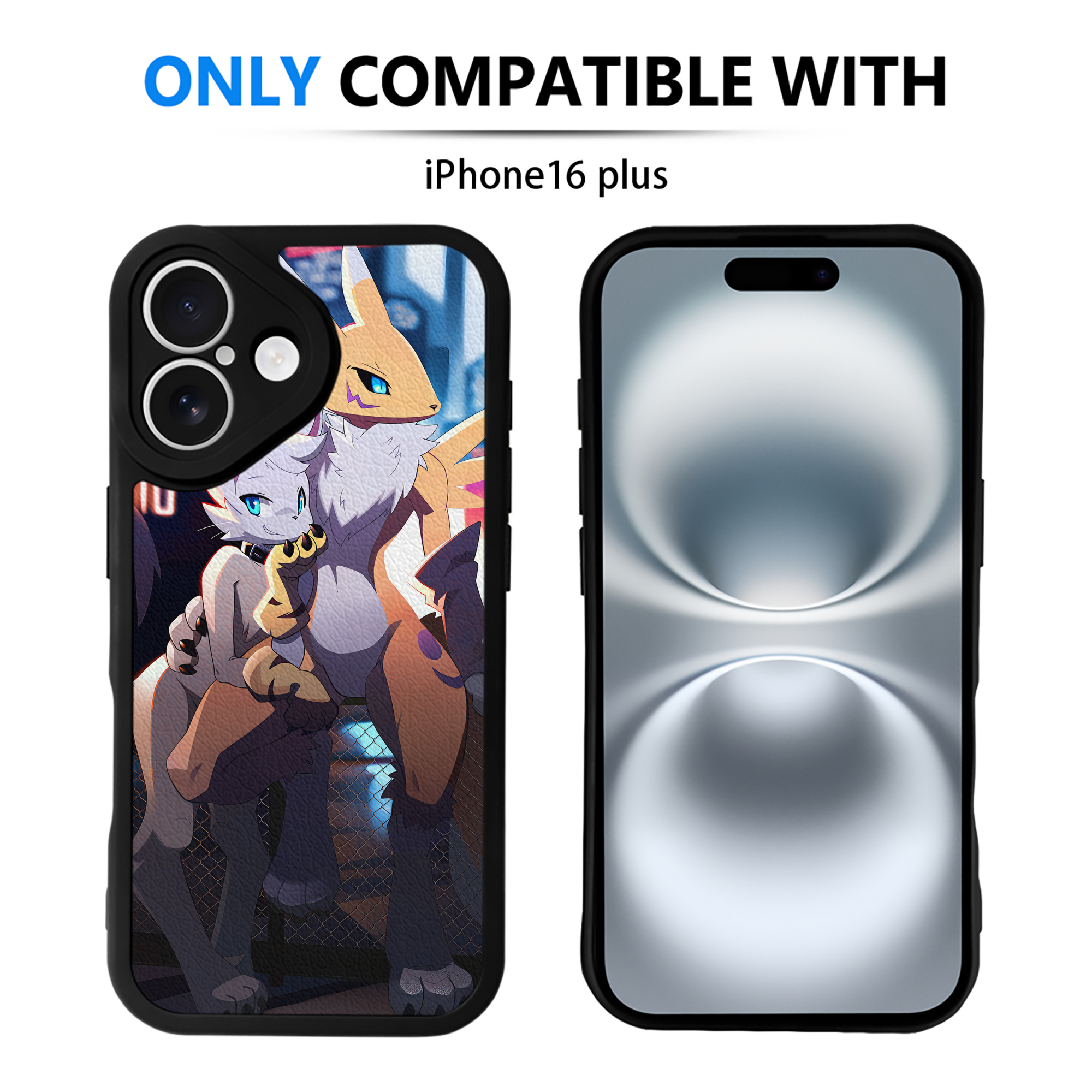 （画像用） Digimon デジタルモンスター/デジモン 【iPhone 16シリーズ対応】シリコンスマホケース（レザー調） 材質：シリコン
